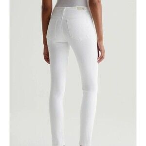 AG Jeans Size 25R Adriano Goldschmied White The Prima Cigarette Leg Mid Rise